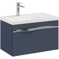 Lauter Тумба под умывальник Eva 69 (гранатовый полуматовый, ручка из матовой стали) Image #7