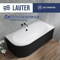Lauter Bliss 150 P 21201052P (с ножками, лицевым экраном черного цвета и сифоном 21Y32001 матовый черный) Image #3