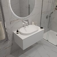 ЗОВ Тумба с умывальником Кито 100 K100LW0MWM-LDSPW6002 (белый матовый)