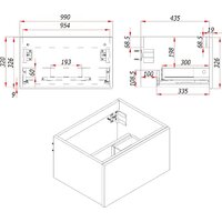 ЗОВ Тумба с умывальником Кито 100 K100LW0MWM-LDSPW6002 (белый матовый) Image #9