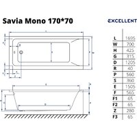 Excellent Savia Mono 170x75 (с ножками) Image #2