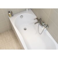 Cersanit Nike 170x70 с ножками со смесителем Brasko Black однорыч. (с сифоном Prime) Image #5