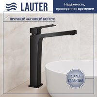 Умывальник Lauter 21502 + Cascade 21СК0655BS с донным клапаном 21190B (черный матовый) - Превью изображения №3 — Интернет-Магазин TECNO.BY