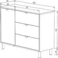 ЭлиГард Mone 1D3S (дуб вотан/белый) Image #6