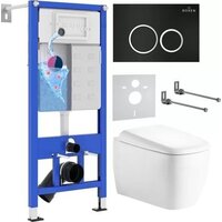 Roxen Martin в комплекте с инсталляцией StounFix Dual Fresh 6 в 1 968508 (кнопка: черный)