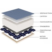 Лига диванов Милтон 109776 (микровельвет, бордовый) Image #9