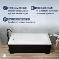 Lauter Sophia 150 21205150 (с ножками, лицевым экраном черного цвета и сифоном 21Y31001 матовый черный) Image #4