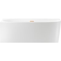 Wellsee Belle Spa 2.0 160x75 235802004 (пристенная ванна (левая) белый глянец, экран, каркас, сифон-автомат золото)