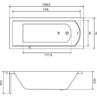 Lauter Amelia 160х70 21204060 (с ножками, лицевым черным и торцевым экраном) Image #24