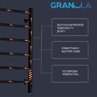 Granula Квадро Сплит 50х80 (терморегулятор с таймером черный матовый) Image #5