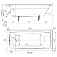 Универсал Бриз 170x75 (с ножками) Image #3