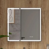  EQUIL Шкаф с зеркалом для ванной Corner LED 80 (с часами) - Превью изображения №9 — Интернет-Магазин TECNO.BY