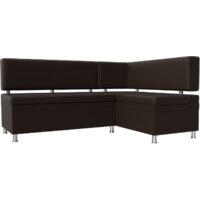 Лига диванов Стайл правый 114528 (экокожа, коричневый)