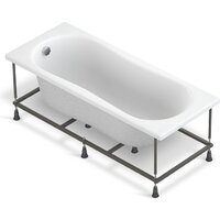 Cersanit Nike 170x70 с ножками со смесителем Brasko (с сифоном Prime черным) Image #3