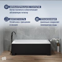 Ванна Lauter Estelle 160 21206060 (с ножками, черным подголовником и черным лиц.экраном) - Превью изображения №6 — Интернет-Магазин TECNO.BY