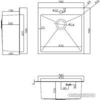 ARFEKA ECO AR мойка 500*500, коландер, дозатор BLACK Image #10