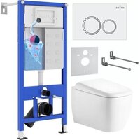 Roxen Martin в комплекте с инсталляцией StounFix Dual Fresh 6 в 1 968507 (кнопка: белый)