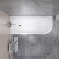 Ванна Lauter Monaco 170x72.5 2113170L (с каркасом и сифоном 21Y31001 матовый черный) - Превью изображения №9 — Интернет-Магазин TECNO.BY