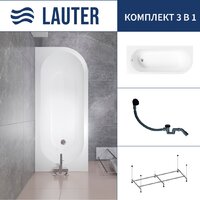 Lauter Monaco 170x72.5 2113170L (с каркасом и сифоном 21Y31001 матовый черный)