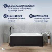 Lauter Sophia 150 21205150 (с ножками, лицевым экраном черного цвета и сифоном 21Y11021 матовый черный) Image #6