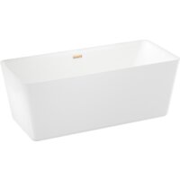 Wellsee DeSire 175,5x76 231503004 (отдельностоящая ванна белый глянец, экран, ножки, сифон-автомат золото) Image #2