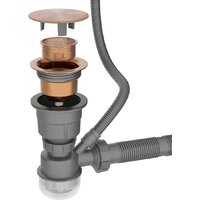 Кухонная мойка Roxen Uno 560210-54BR-GR бронза/текстурная PVD покрытие (с ролл-матом и дозатором) - Превью изображения №16 — Интернет-Магазин TECNO.BY