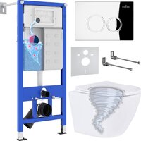 Roxen Antares Tornado Long в комплекте с инсталляцией StounFix Dual Fresh 6 в 1 868426 (кнопка: хром глянцевый глянцевая)