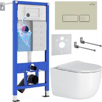 Roxen Vortex в комплекте с инсталляцией StounFix Dual Fresh 6 в 1 966745 (кнопка: бежевый)