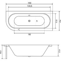 Lauter Bliss 150 P 21201052P (с ножками, лицевым экраном белого цвета и сифоном 21Y32000 хром) Image #25