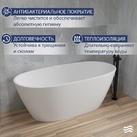 Ванна Lauter 21003B (отдельностоящая) - Превью изображения №4 — Интернет-Магазин TECNO.BY