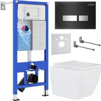 Roxen Cube One Rimless 6 в 1 StounFix Dual Fresh 646038 (чёрное стекло)