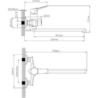 Смеситель Econoce D35-A 570 EC0577BL (черный) - Превью изображения №2 — Интернет-Магазин TECNO.BY