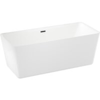 Wellsee DeSire 175,5x76 231503003 (отдельностоящая ванна белый глянец, экран, ножки, сифон-автомат матовый черный) Image #2