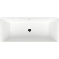 Wellsee DeSire 175,5x76 231503003 (отдельностоящая ванна белый глянец, экран, ножки, сифон-автомат матовый черный) Image #4