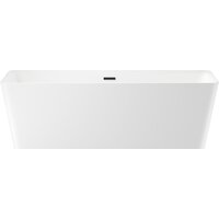 Wellsee DeSire 175,5x76 231503003 (отдельностоящая ванна белый глянец, экран, ножки, сифон-автомат матовый черный) Image #1