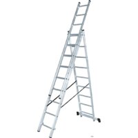 Новая высота NV 123 алюминиевая трёхсекционная 3x6 ступеней Image #2