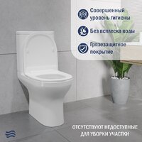 Унитаз напольный Lauter W246 2110246 + гигиенический душ Rainix 21LT7711CH (горизонтальный выпуск) - Превью изображения №4 — Интернет-Магазин TECNO.BY