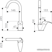 Omoikiri Umi-AB (античная латунь) Image #2