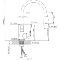 Смеситель Econoce D35-A 570 EC0574BL (черный) - Превью изображения №2 — Интернет-Магазин TECNO.BY