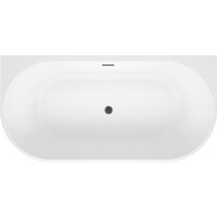 Wellsee Excellence Pro 170x75 28760303R (пристенная ванна белый глянец, экран, ножки, сифон-автомат матовый черный) Image #4