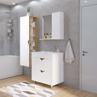  Doratiz Тумба под умывальник Doratiz Фьорд 70 9908.186 (дуб бунратти/белый) - Превью изображения №11 — Интернет-Магазин TECNO.BY