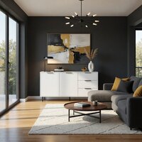 Тумба Mio Tesoro Rimini KOM2D3S/150 (белый/белый) - Превью изображения №5 — Интернет-Магазин TECNO.BY