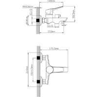Смеситель Econoce D35-A 570 EC0573BL (черный) - Превью изображения №2 — Интернет-Магазин TECNO.BY