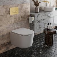 Roxen Simple compact в комплекте с инсталляцией StounFix Dual Fresh 6 в 1 968084 (кнопка: брашированное золото) Image #8