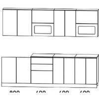 Артём-Мебель Адель со стеклом МДФ 2.6м (жемчуг матовый текстурный) Image #2
