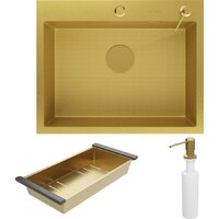 Roxen Snake 560220-60-GS PVD Gold золотая/текстурная (с коландером и дозатором) Image #3