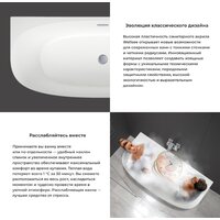 Wellsee Belle Spa 2.0 170x75 235804004 (пристенная ванна белый глянец, экран, каркас, сифон-автомат золото) Image #5