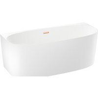 Wellsee Belle Spa 2.0 170x75 235804004 (пристенная ванна белый глянец, экран, каркас, сифон-автомат золото) Image #2