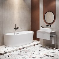 Wellsee Belle Spa 2.0 170x75 235804004 (пристенная ванна белый глянец, экран, каркас, сифон-автомат золото) Image #8
