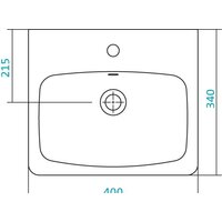 Умывальник Santek Нео 40x34 [1.WH30.2.183] - Превью изображения №2 — Интернет-Магазин TECNO.BY
